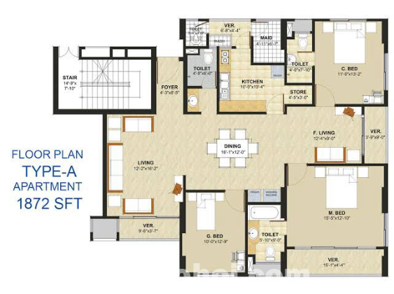 Bijay Rakeen city apartment for sell